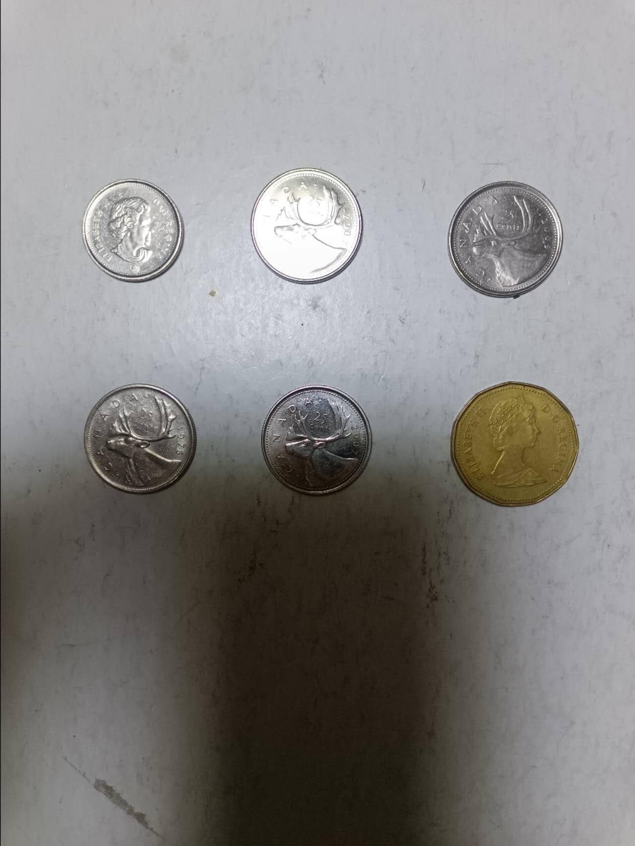 【20251124】非全新纸币第307场 加拿大6枚硬币