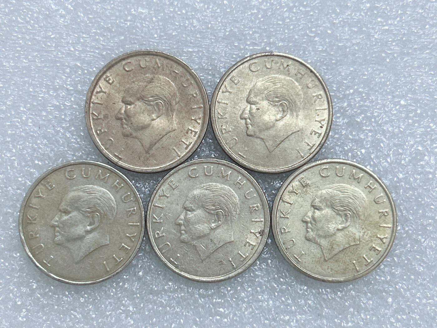 第一海外回流一元起拍收藏 散集专场  第270期 土耳其10bin里拉硬币 5枚