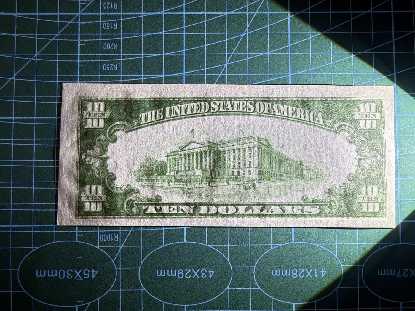 【炜奕收藏】，第五十一期 1934年美国10美元，UNC品相