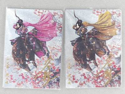 龙虎卡牌六四场 （无佣金，周六结拍，欢迎送拍） - 【亲签 编号】粗闪2张 卡德曼 谷粒-三色三娘（92 A C）