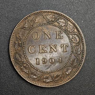 【淘币小摊】实时拍第八百零二拍   散币场   满百包邮可预留二周 每周一统一发货   - 加拿大1904年爱德华七世一分铜币