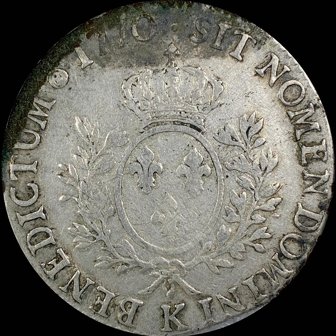 【雨安】【直播拍卖】【世界币章115期-裸币】2025-11-21 周五 19:30 保真 [裸币法国] France 法国 1埃居 KM#0512 (1740-1772) 路易十五 中年版 1770年