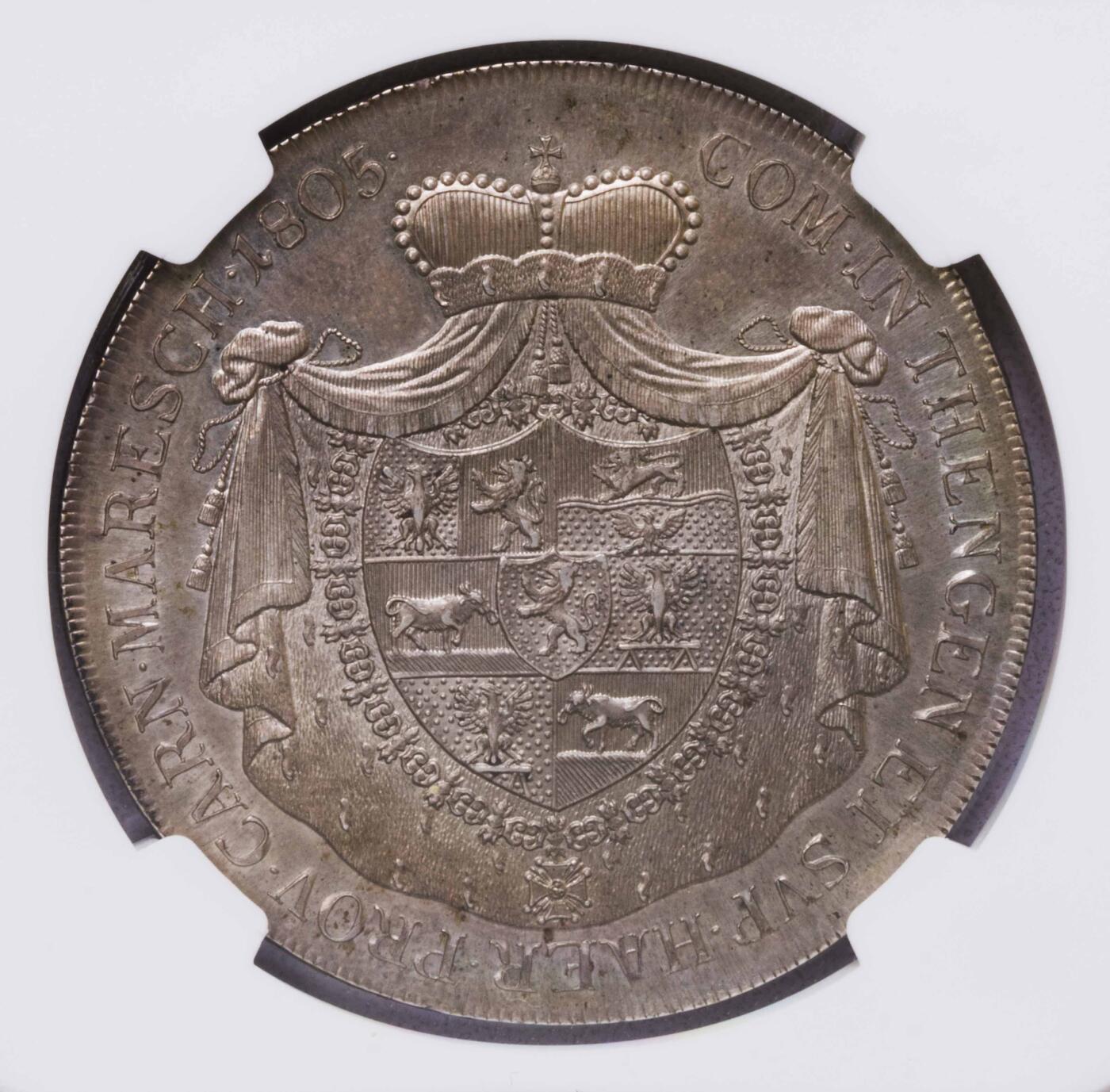 NGC-MS62 1805神罗奥斯佩尔格泰勒银币老包浆