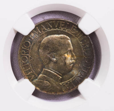 NGC-MS64 1913意大利马车带圈版里拉银币 - NGC-MS64 1913意大利马车带圈版里拉银币
