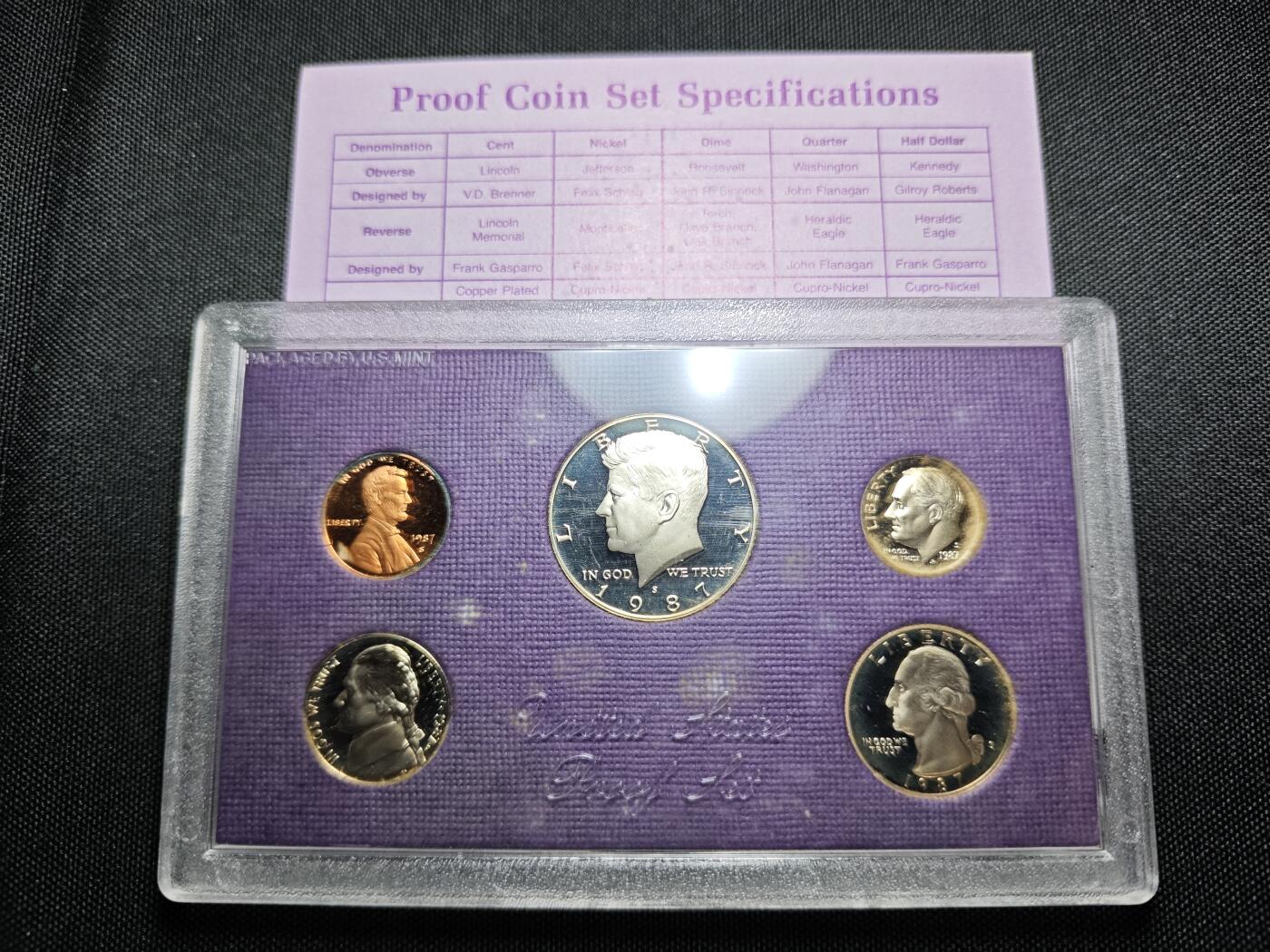 KK钱币收藏小铺 （套币 好品/批量散币 银币）专场  2月预留时间 周末发货  1987美国大小面值清年精制套币