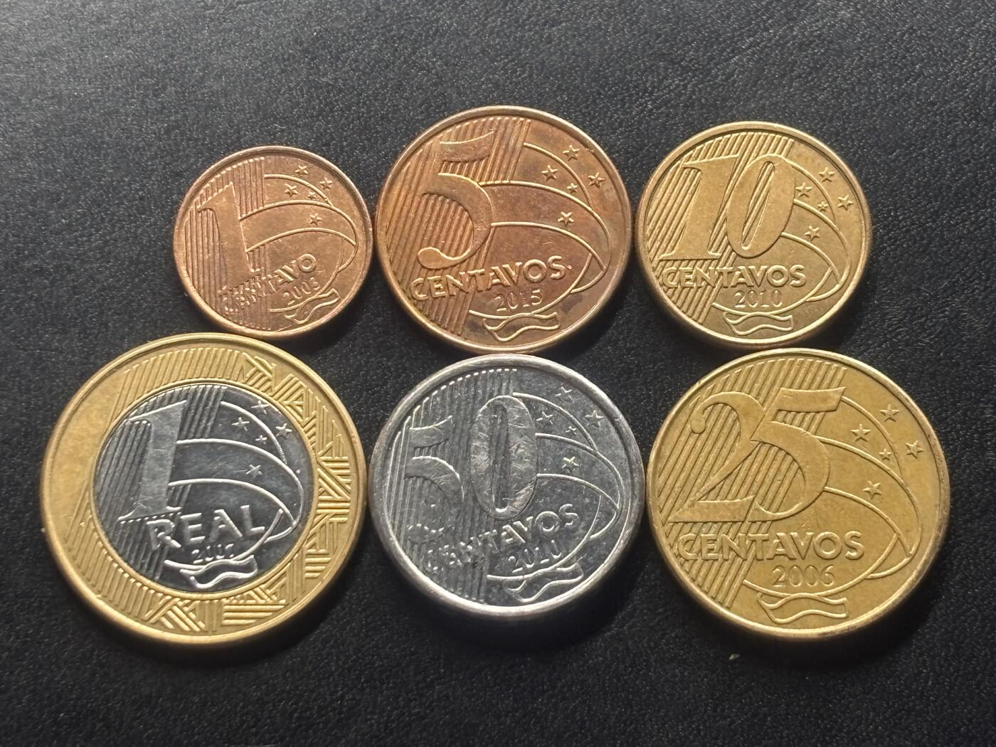 邮泉阁限时拍卖第三十六场 美洲硬币专场（硬币在国外。请付邮费6元。） 巴西6枚