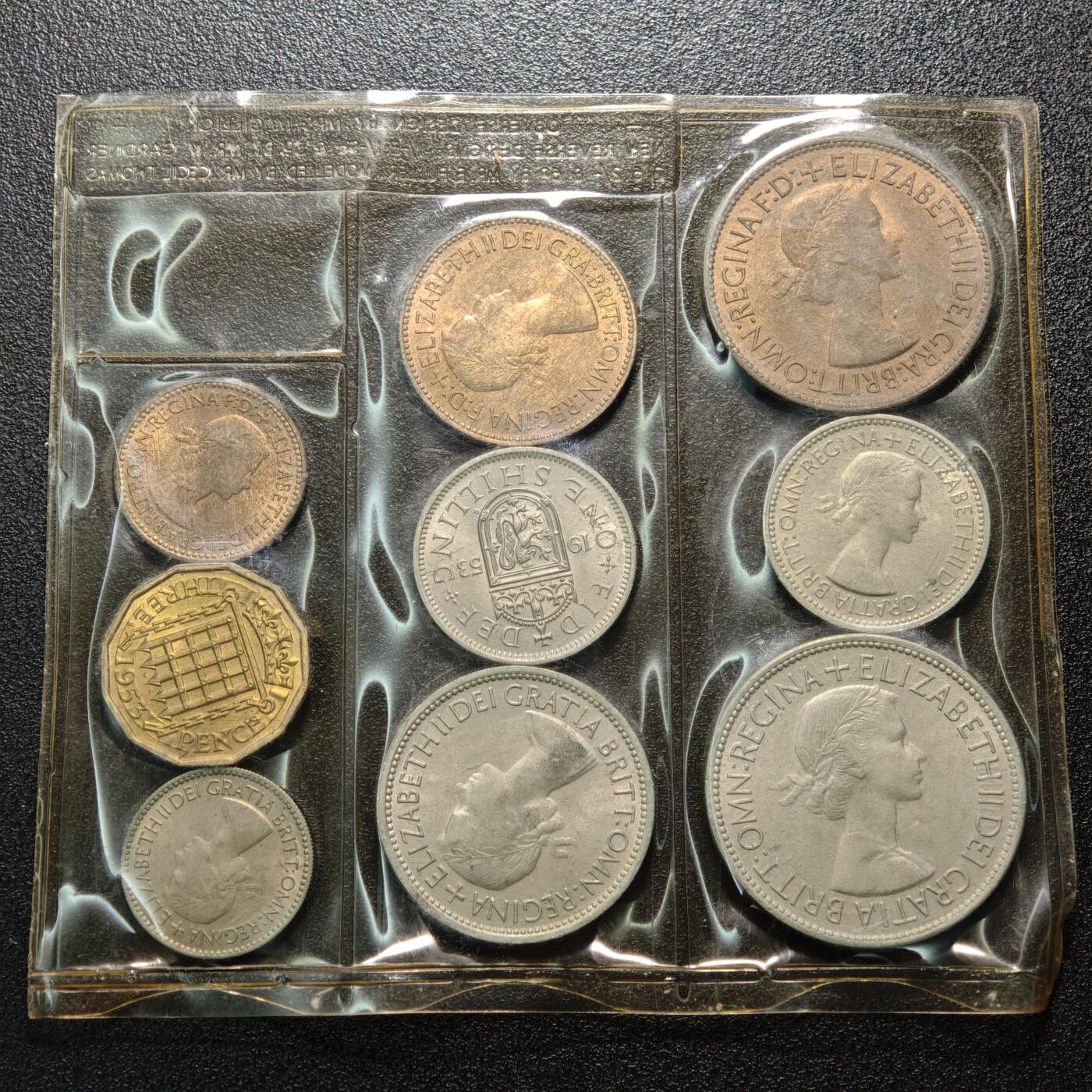 【德藏】世界币章拍卖第154期（拍品征集中~欢迎藏友联系） 9枚一组 1953年 英国套币