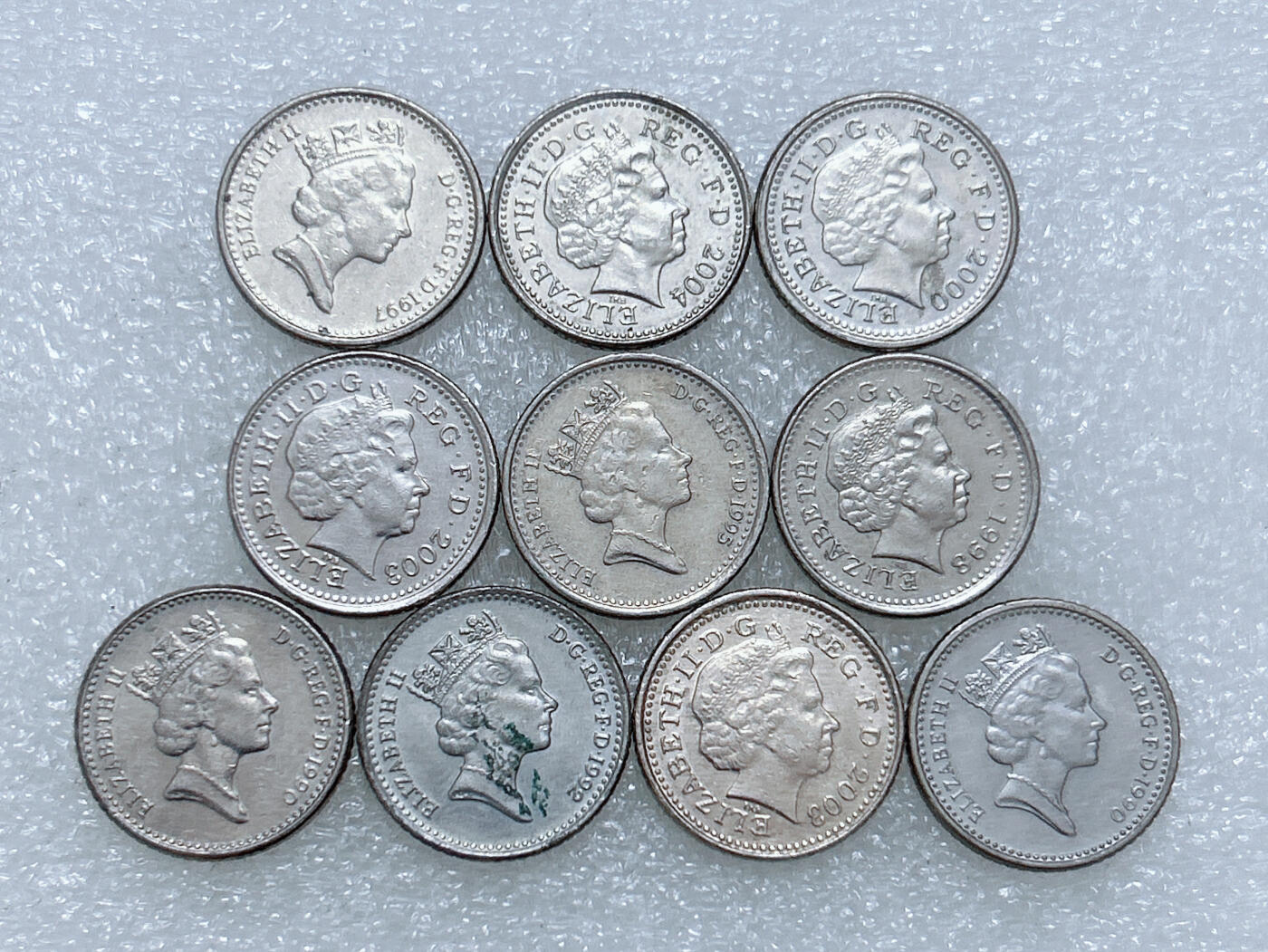 第一海外回流一元起拍收藏 散集专场  第270期 英国5便士硬币 小版 10枚