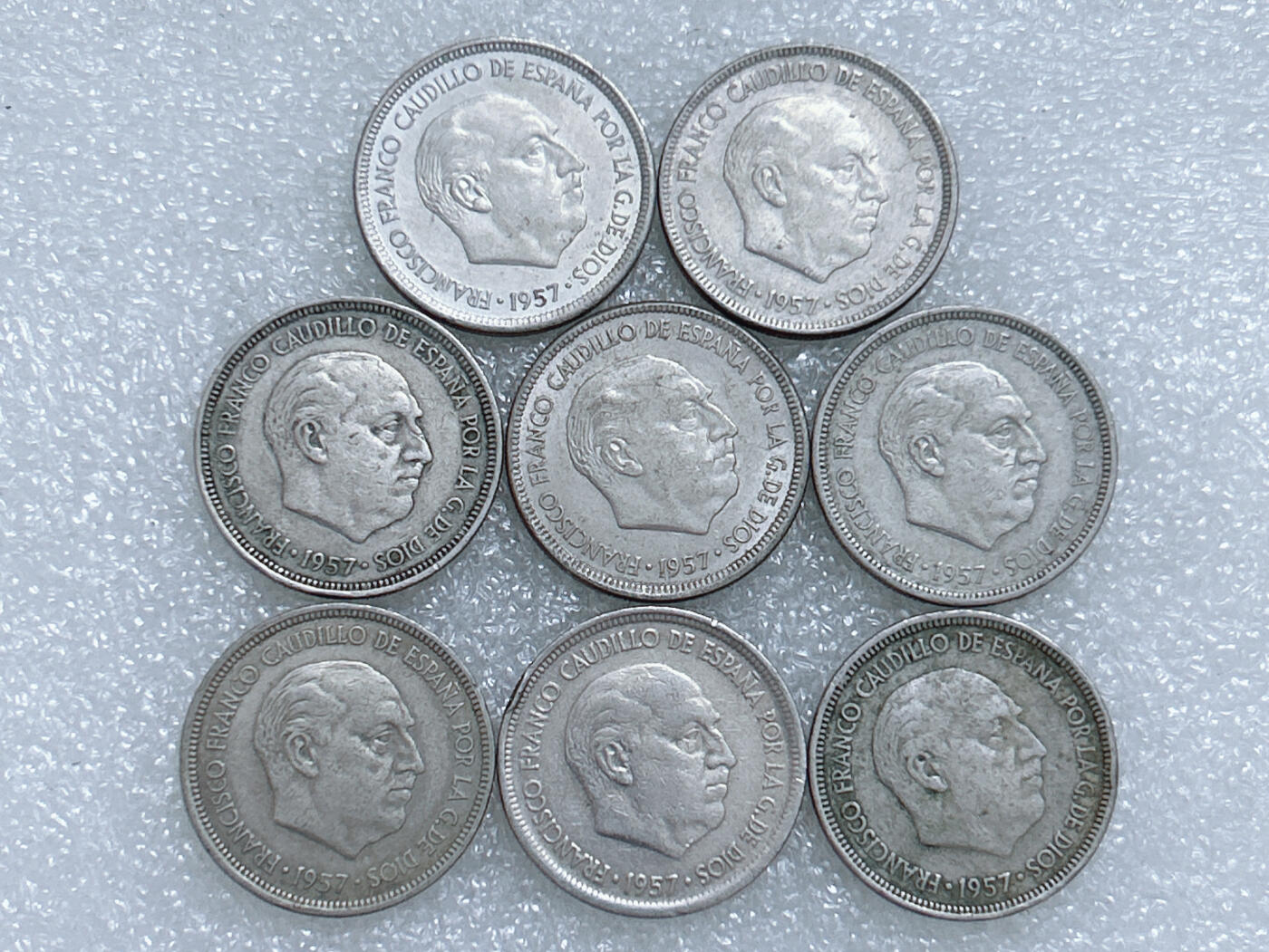 第一海外回流一元起拍收藏 散集专场  第270期 西班牙5比塞塔硬币 8枚