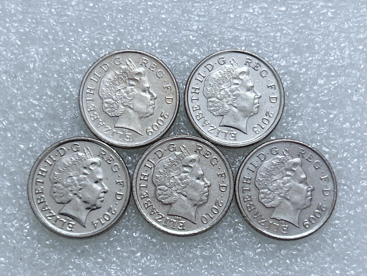 第一海外回流一元起拍收藏 散集专场  第270期 英国5便士硬币 5枚 原光美品