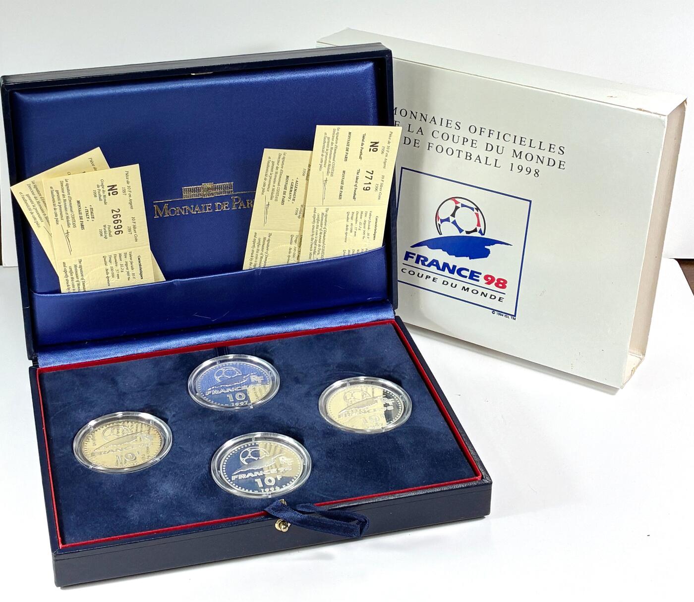 【雨安】【直播拍卖】【世界币章115期-裸币】2025-11-21 周五 19:30 保真 [现代钱币] France 法国 10法郎 1996-1998年 世界杯