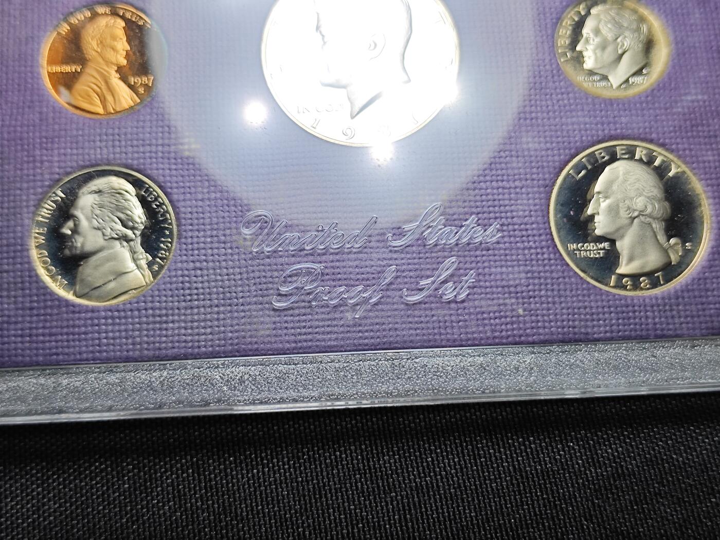 KK钱币收藏小铺 （套币 好品/批量散币 银币）专场  2月预留时间 周末发货  1987美国大小面值清年精制套币