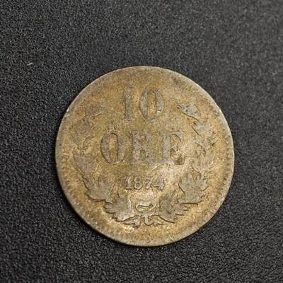 【淘币小摊】实时拍第八百零二拍   散币场   满百包邮可预留二周 每周一统一发货   - 瑞典1874年10欧尔银币