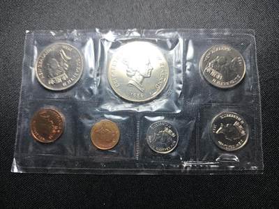 KK钱币收藏小铺 （套币 好品/批量散币 银币）专场  2月预留时间 周末发货 -  1986新西兰大小面值清年一套 含1元鸟类克朗币