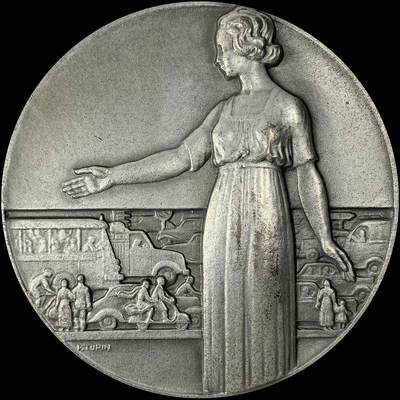 【雨安】【直播拍卖】【世界币章115期-裸币】2025-11-21 周五 19:30 保真 - [章] France 章 法国 1971年 道路安全标志使用 银章 196克, 72mm