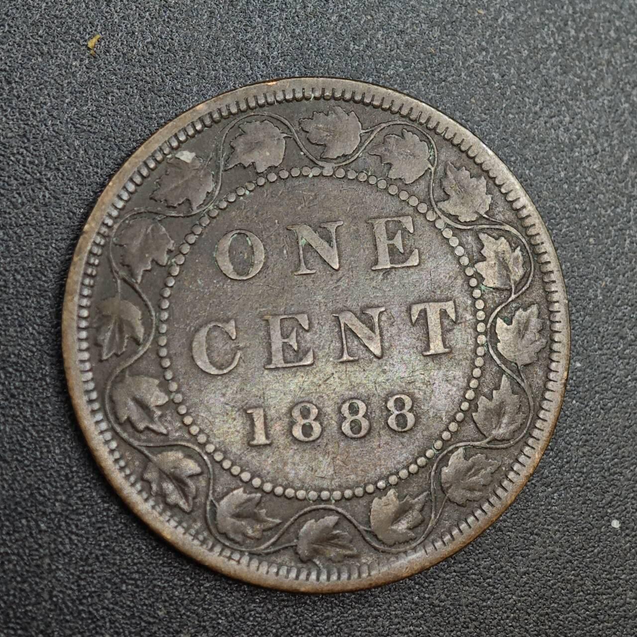 【淘币小摊】实时拍第八百零二拍   散币场   满百包邮可预留二周 每周一统一发货   加拿大1888年维多利亚一分铜币