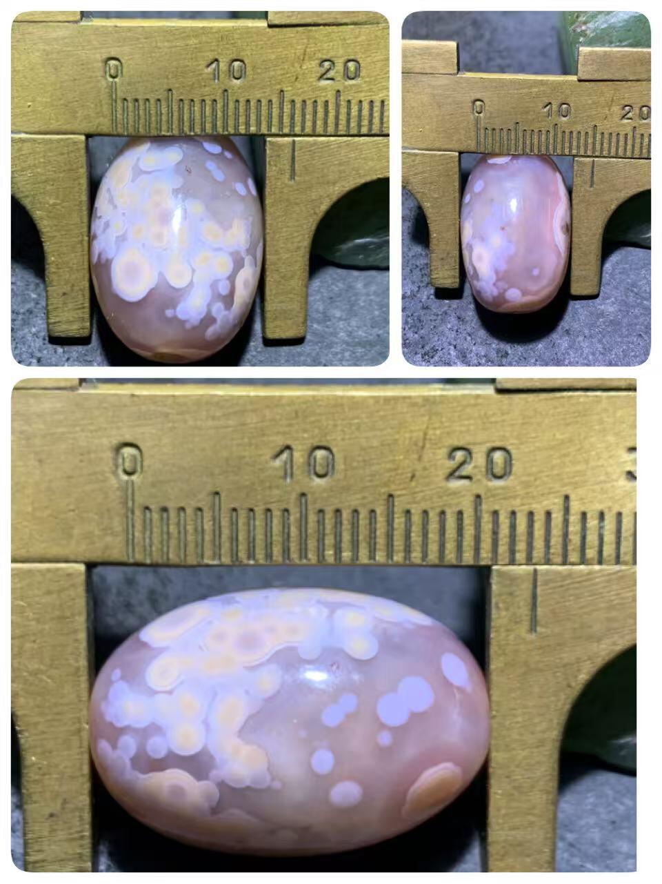 精美冰粉冻料天眼纹战国红玛瑙随形桶珠一颗