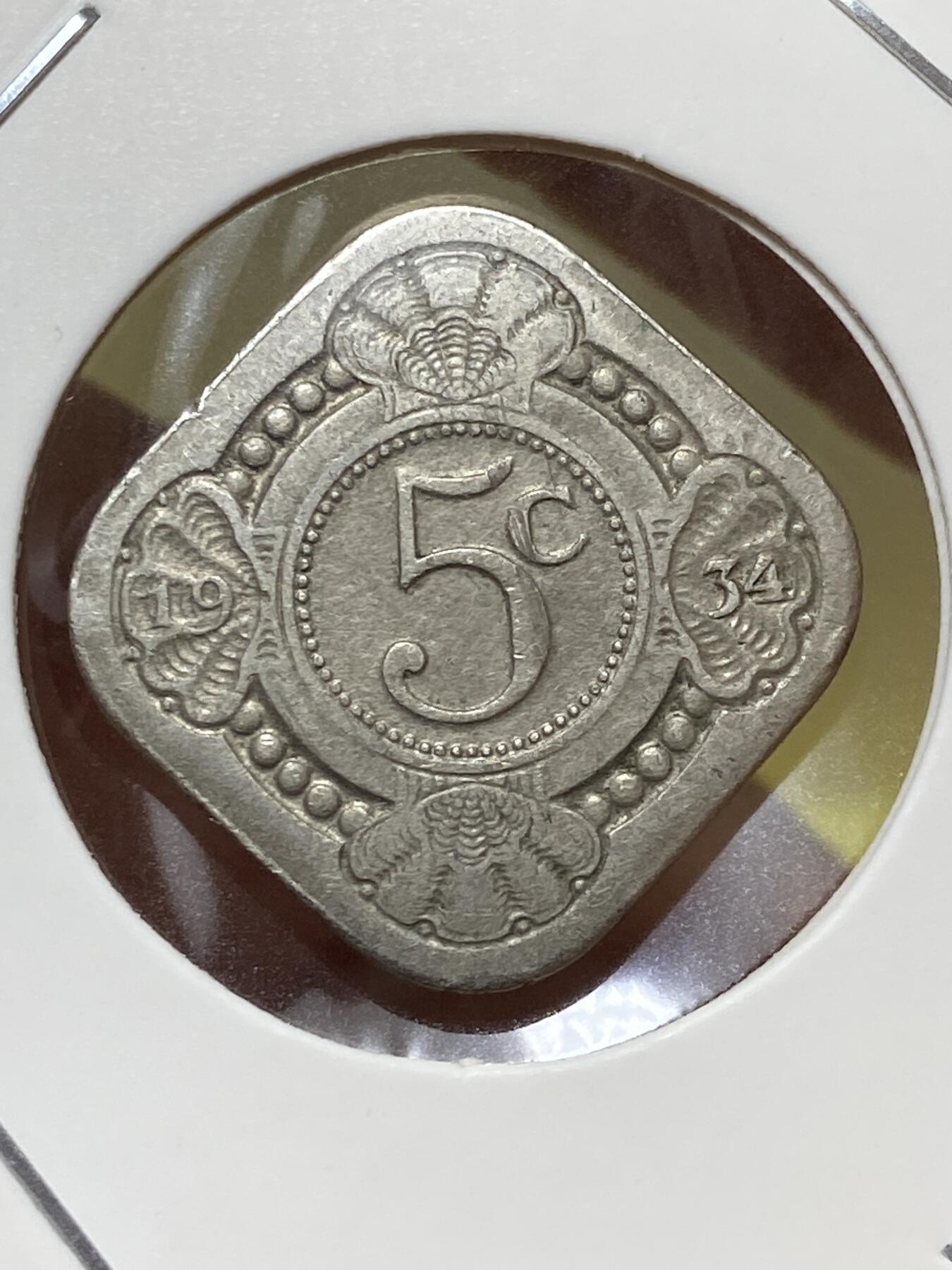 2025年第一百三十一场(总第一百五十七场）外国好品纸夹散币场(免佣金) 少见–荷兰🇳🇱1934年5分(威廉明娜女王时期)