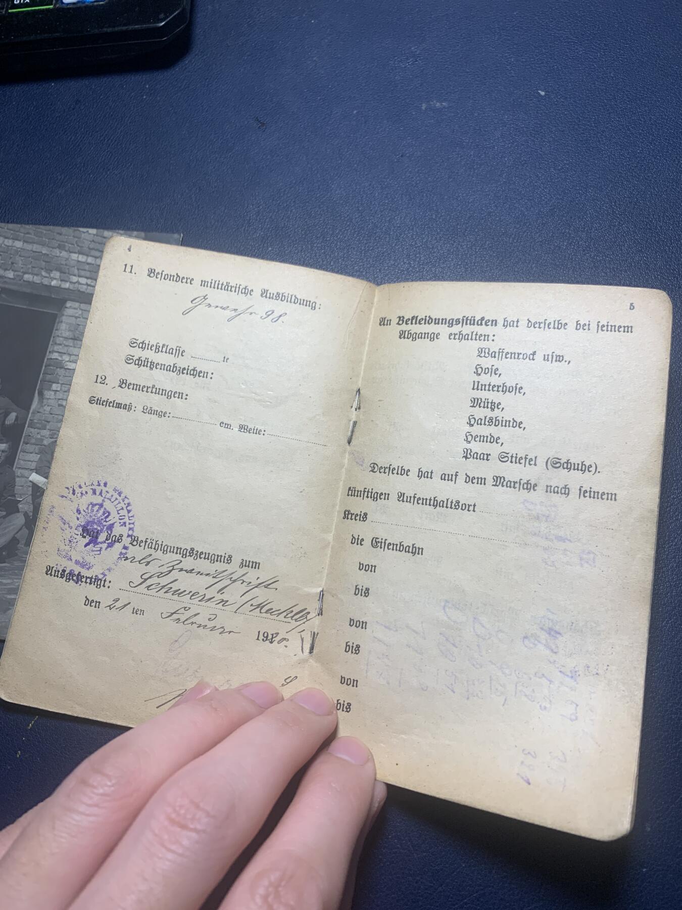 11月23日一战德章小拍场 一战帝德士兵证和老相片，很有历史气息