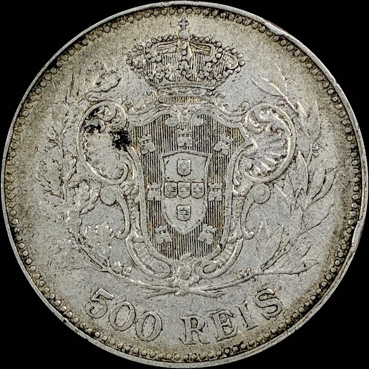 【雨安】【直播拍卖】【世界币章115期-裸币】2025-11-21 周五 19:30 保真 [裸币各国] Portugal 葡萄牙 500瑞斯 1908年 曼努埃尔二世