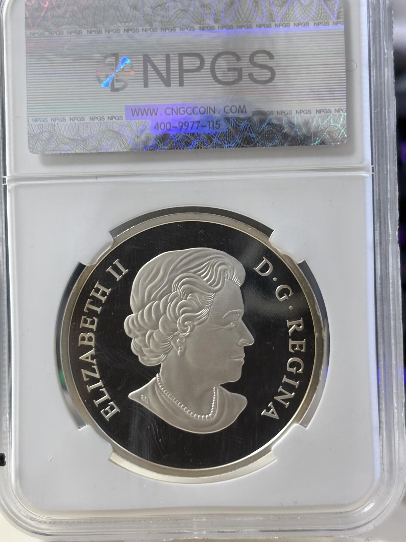 第182期拍卖 加拿大2017年自然印象系列2北极熊1盎司纪念银币NPGS-CPS评级，1盎司，999银