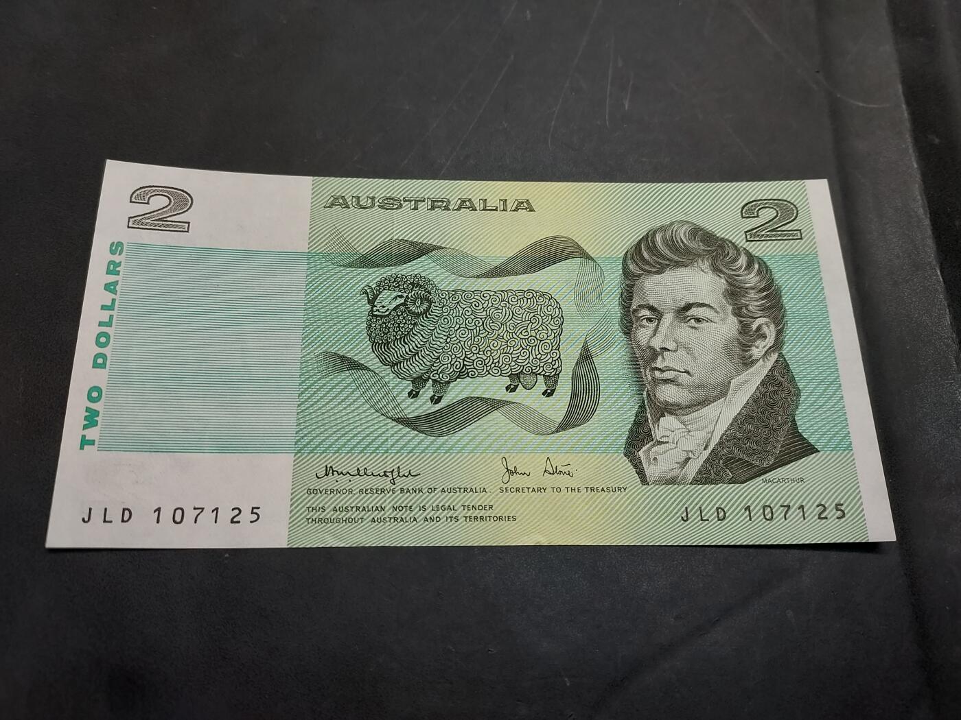 博彦收藏   11月24日 8点 钱币专场 澳洲 旧版2元 UNC 有捆印