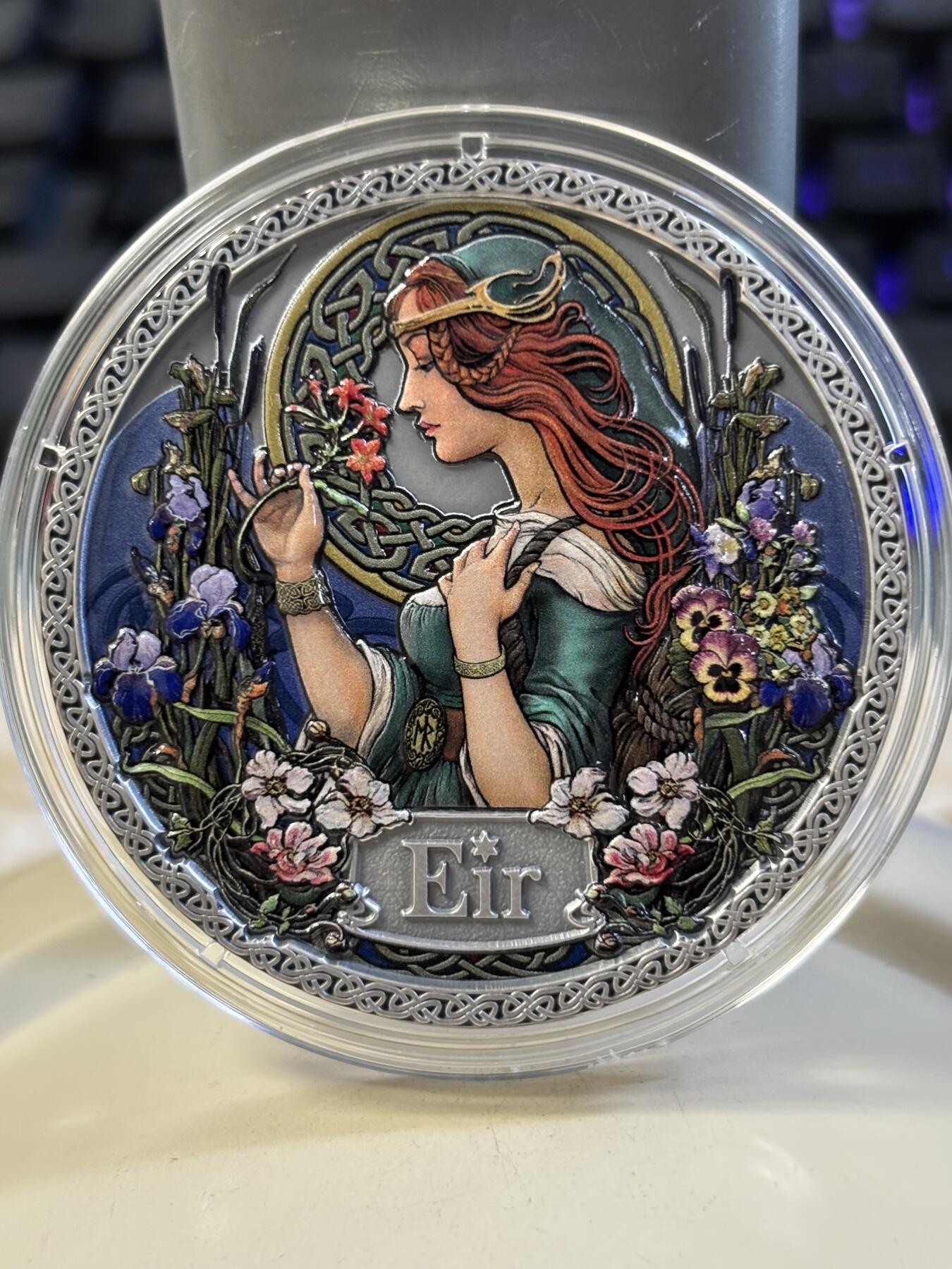 第182期拍卖 加纳2021年健康女神系列3伊西斯彩色纪念银币，999银，发行500枚