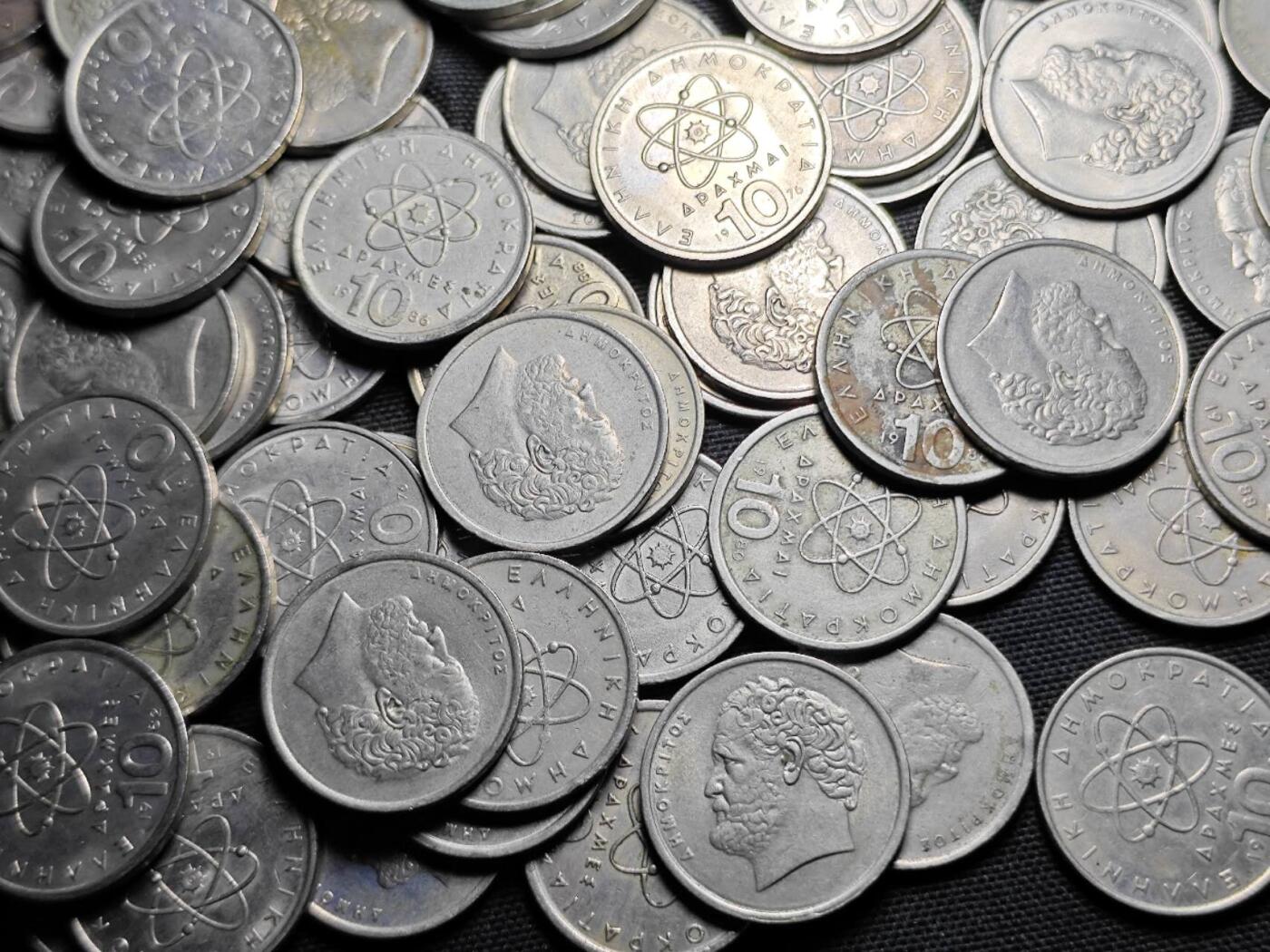 KK钱币收藏小铺 （套币 好品/批量散币 银币）专场  2月预留时间 周末发货  希腊10德拉克马一组79枚