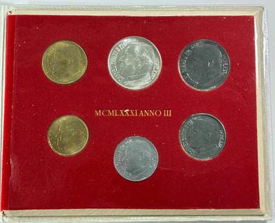 【雨安】【直播拍卖】【世界币章115期-裸币】2025-11-21 周五 19:30 保真 - [现代套币] Vatican 梵蒂冈 套币 1981年