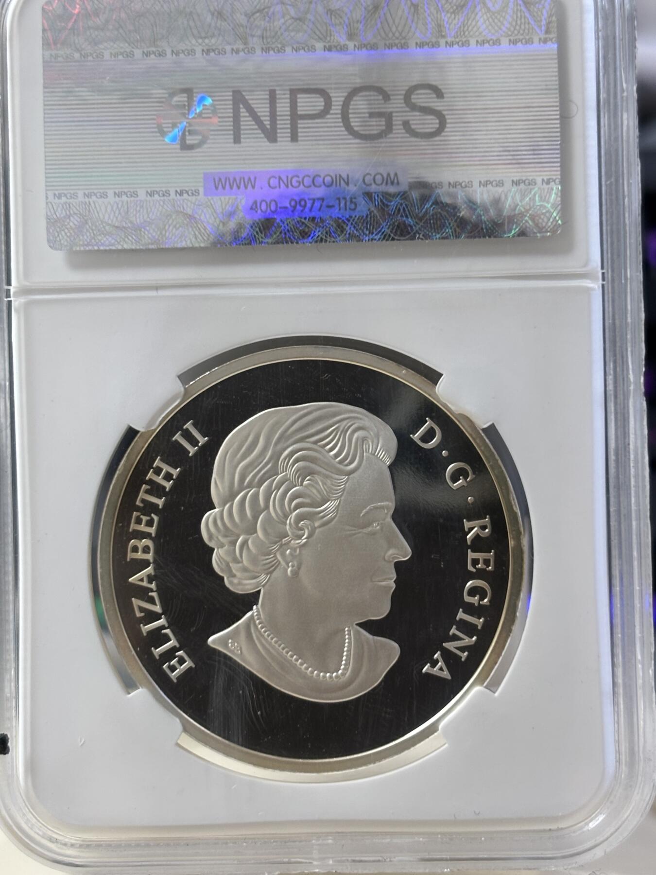 第182期拍卖 加拿大2017年自然印象系列2北极熊1盎司纪念银币NPGS-CPS评级，1盎司，999银