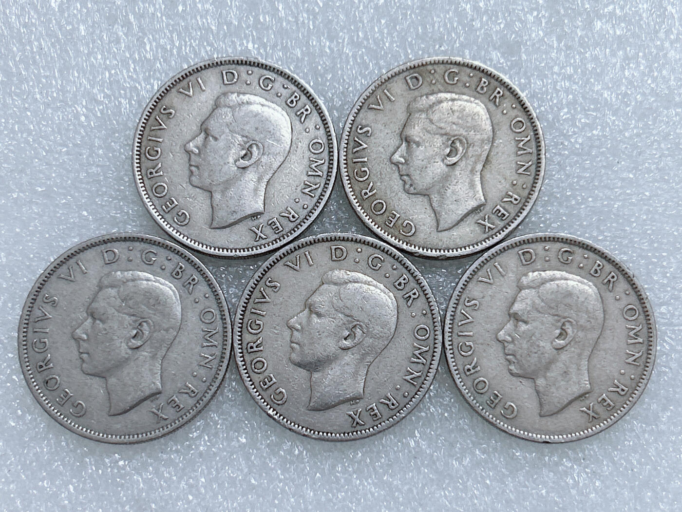 第一海外回流一元起拍收藏 散集专场  第270期 英国乔六1948年2先令硬币 5枚