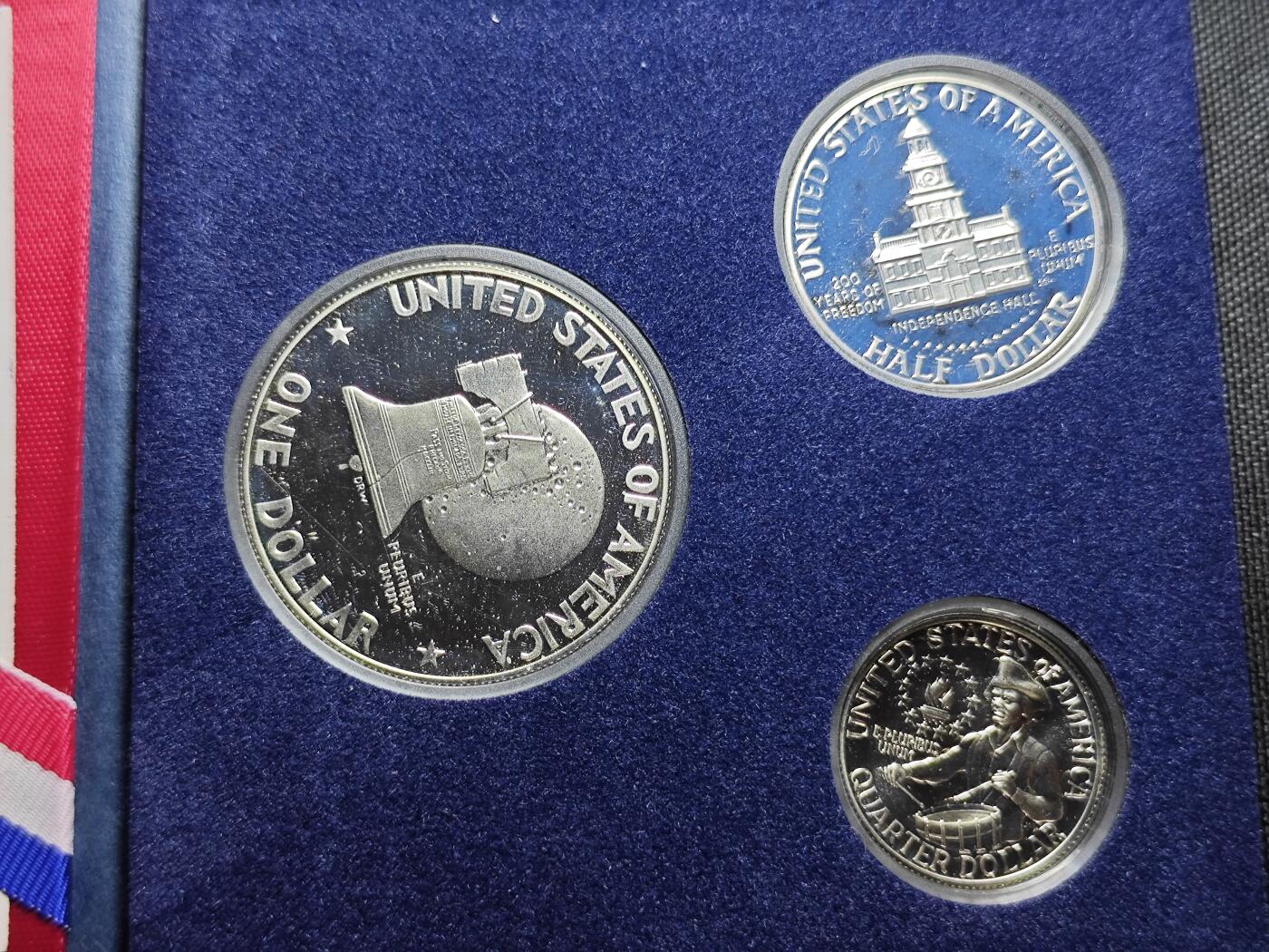 KK钱币收藏小铺 （套币 好品/批量散币 银币）专场  2月预留时间 周末发货  美国建国200周年精制 银套币