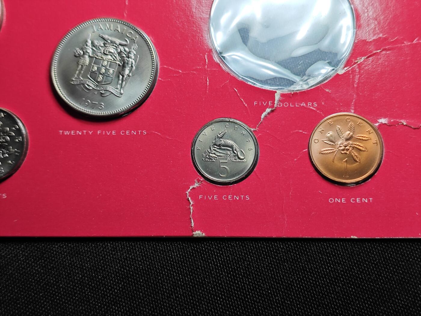 KK钱币收藏小铺 （套币 好品/批量散币 银币）专场  2月预留时间 周末发货  1973牙买加大小面值清年铜镍一套 精制币