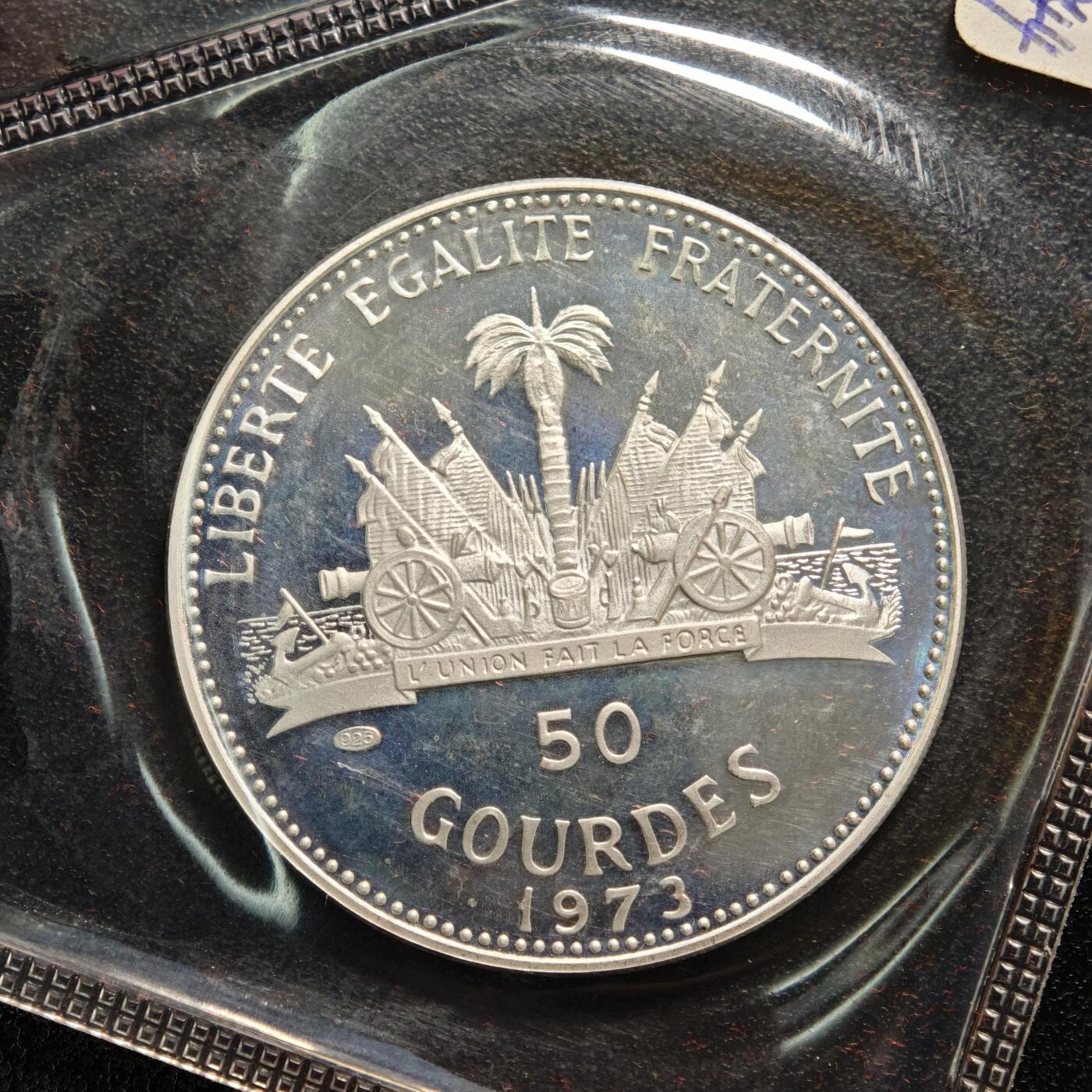 【德藏】世界币章拍卖第154期（拍品征集中~欢迎藏友联系） 1973年 海地精制纪念套币 原册