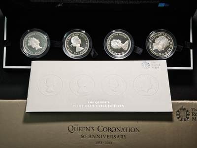 【德藏】世界币章拍卖第154期（拍品征集中~欢迎藏友联系） - 2013年 英国伊丽莎白二世女王加冕60周年纪念银币 原盒 原证书
