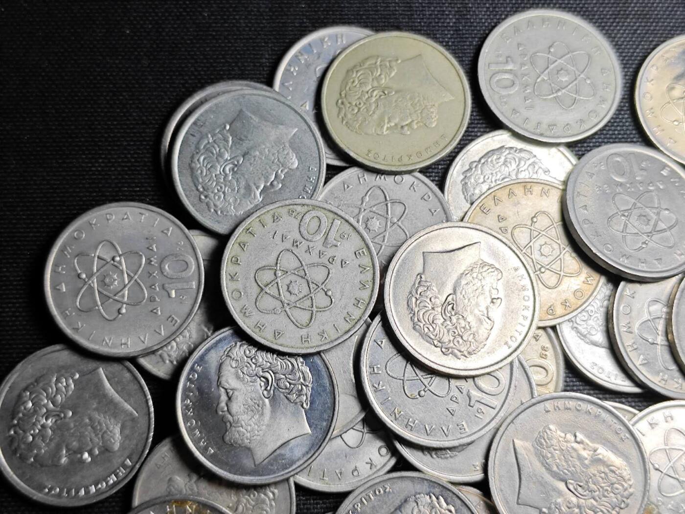 KK钱币收藏小铺 （套币 好品/批量散币 银币）专场  2月预留时间 周末发货  希腊10德拉克马一组79枚