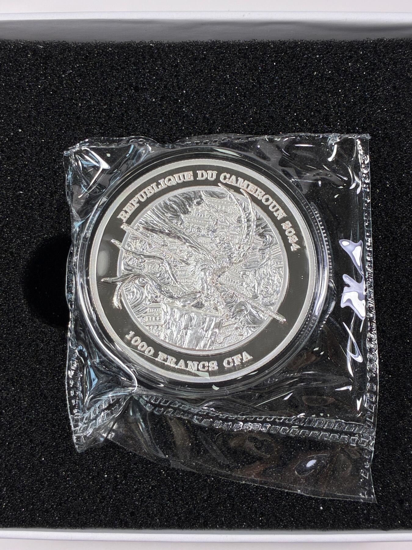 【雨安】【直播拍卖】【世界币章115期-裸币】2025-11-21 周五 19:30 保真 [现代钱币] Cameroun 喀麦隆 1000法郎 2024年 孙悟空齐天大圣