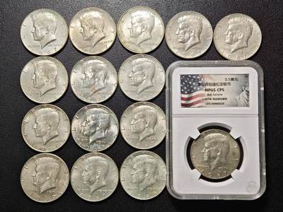 【德藏】世界币章拍卖第154期（拍品征集中~欢迎藏友联系） - 15枚一组 美国50分银币 直径约：30.5mm/枚；重约：11.3g/枚