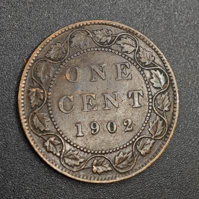 【淘币小摊】实时拍第八百零二拍   散币场   满百包邮可预留二周 每周一统一发货   - 加拿大1902年爱德华七世一分铜币