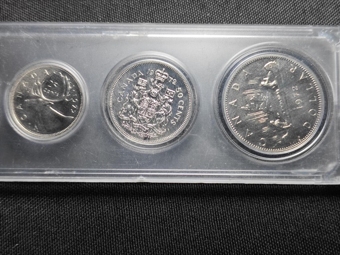 KK钱币收藏小铺 （套币 好品/批量散币 银币）专场  2月预留时间 周末发货  1972加拿大大小面值清年一套