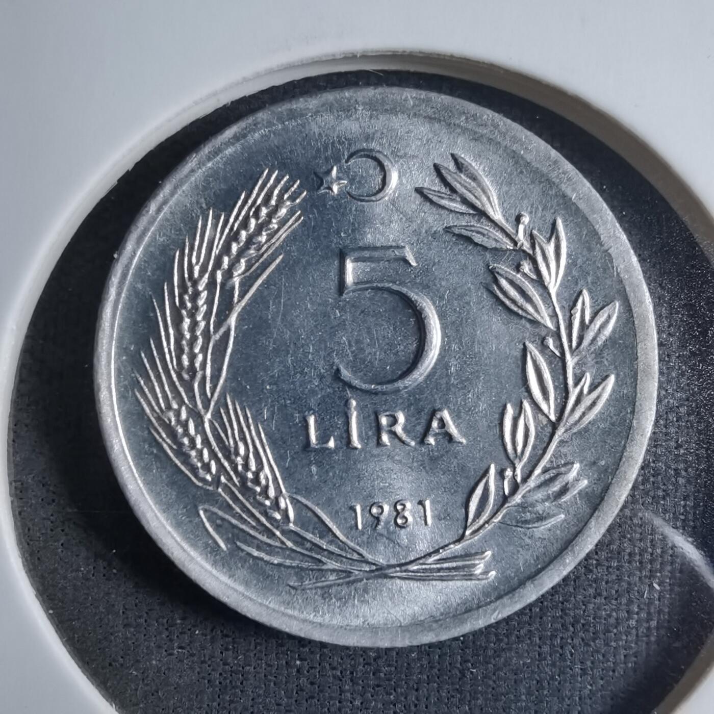 沼泽如烟--第909场 土耳其1981年5里拉