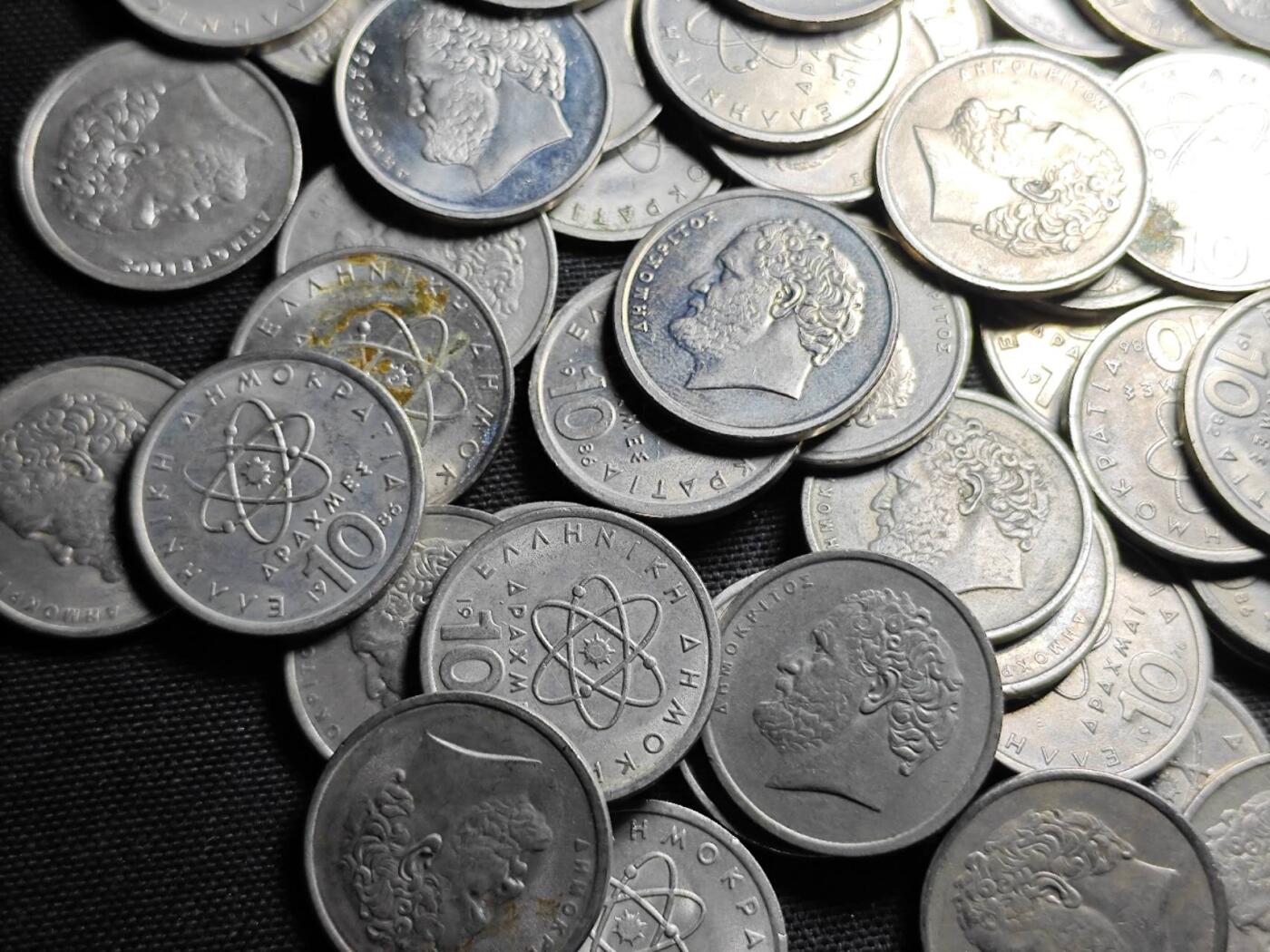 KK钱币收藏小铺 （套币 好品/批量散币 银币）专场  2月预留时间 周末发货  希腊10德拉克马一组79枚