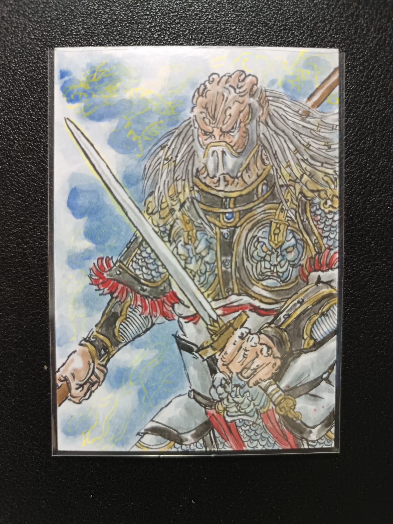 天玑星卡拍第141期《11.24周一截拍》持续收拍收评中 满赠卡需备注 【手绘卡】梦溪工作室 走近科学 张先军 铁血战士版 三国五虎 手绘卡