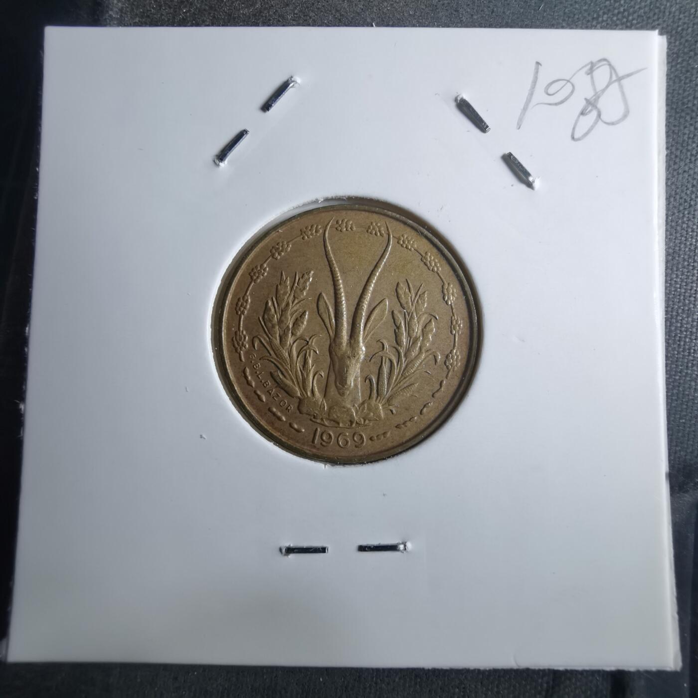 沼泽如烟--第910场 西非1969年5法郎