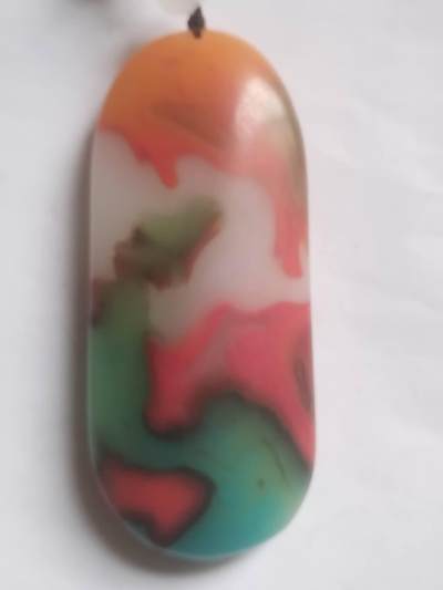 玉石 手镯 手串 - 新疆七彩玉手把件。