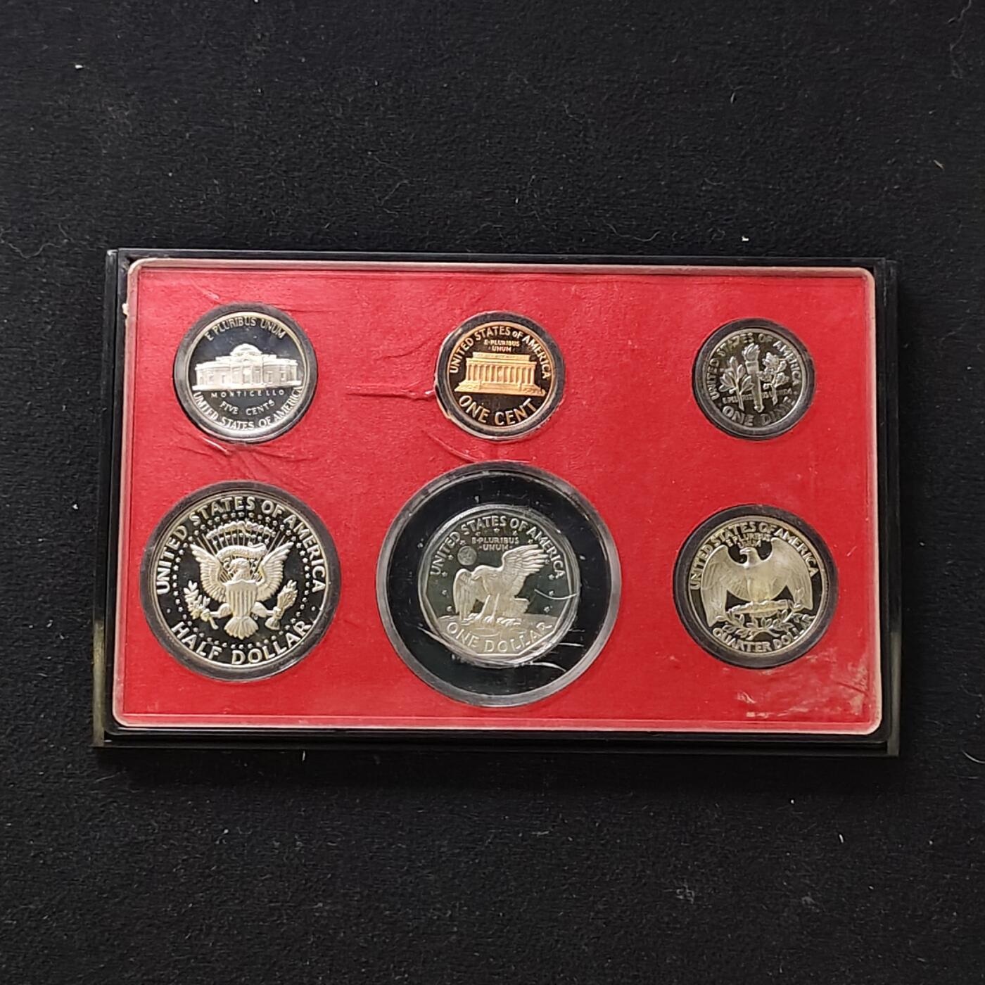 【全场包邮】纯粹捡漏拍479场（免费代拍第16场） 美国1979年官方封装精制套币-苏珊版1元（仅发行1979-1981年）