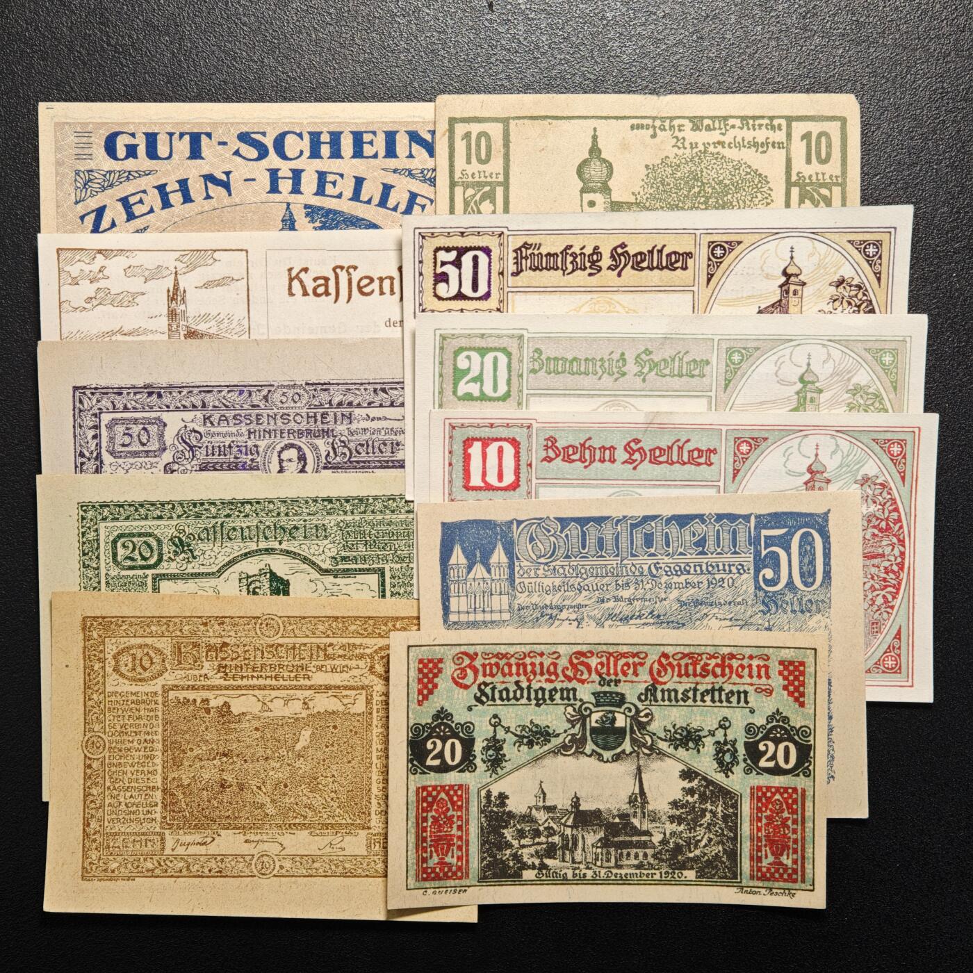 【德藏】世界币章拍卖第154期（拍品征集中~欢迎藏友联系） 11张一组 德国紧急时期纸币