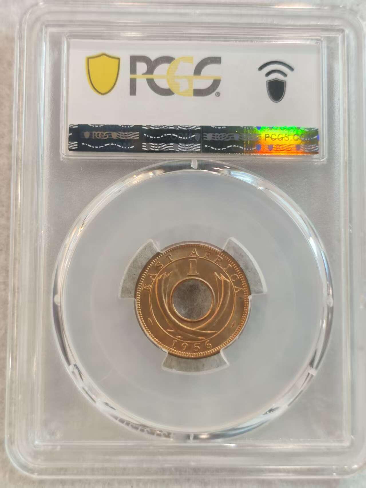 G&W世界散币，银币处理专场（第37场） PCGS-MS66RD 英属东非1956年1分