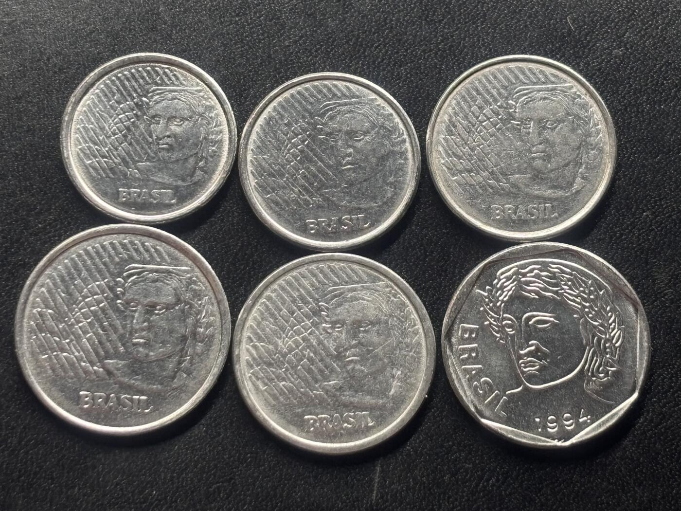 邮泉阁限时拍卖第三十六场 美洲硬币专场（硬币在国外。请付邮费6元。） 巴西1994年6枚