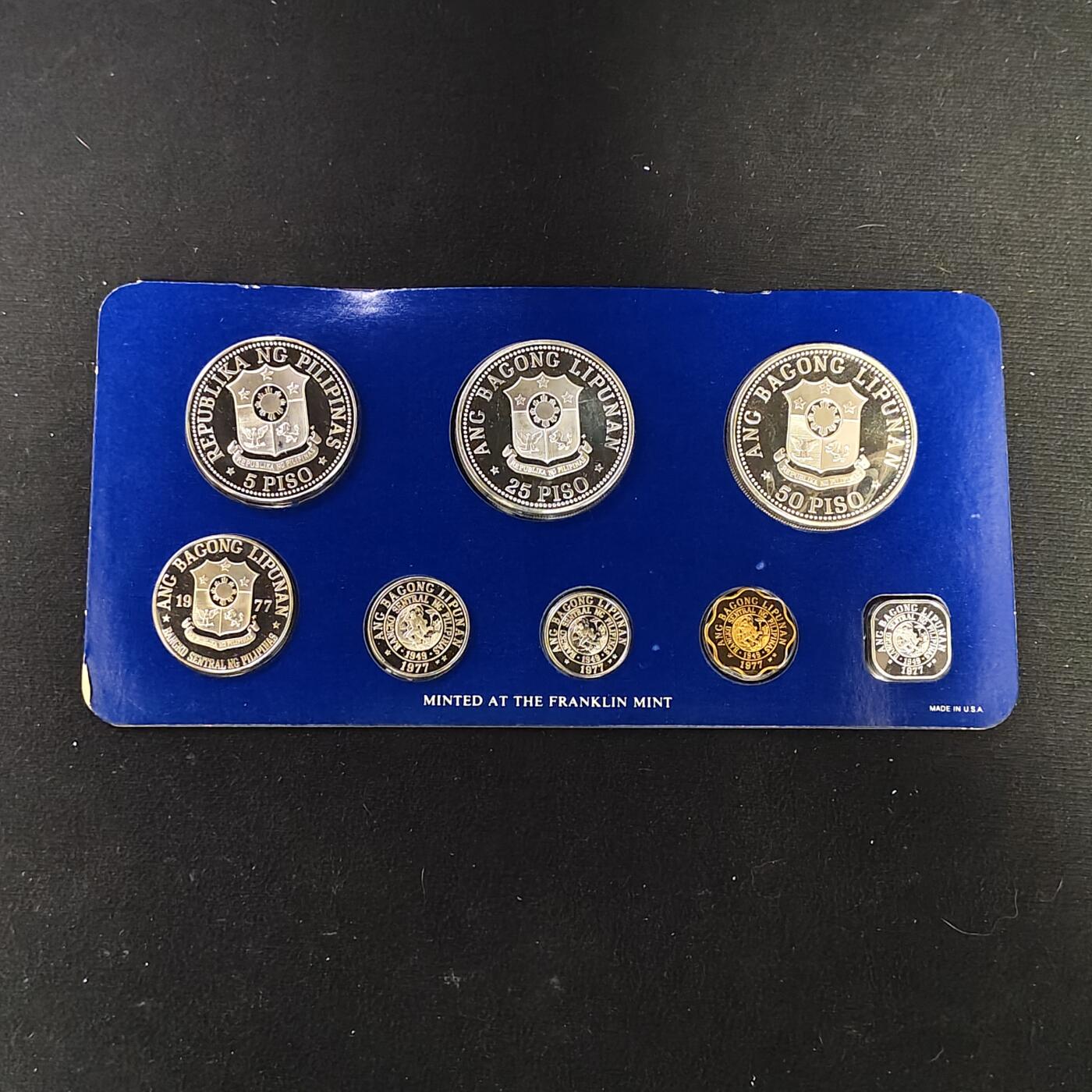 【全场包邮】纯粹捡漏拍479场（免费代拍第16场） 菲律宾1977年官方精制套币-盒证全